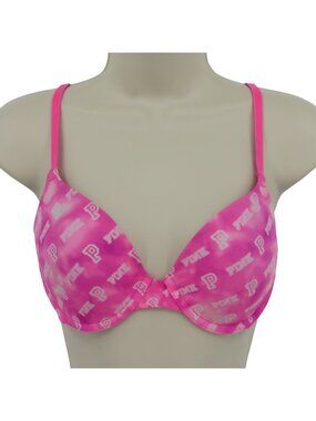 PINK Victorias Secret 32D Wear Everywhere T Shirt Lightly Lined Bra Underwire